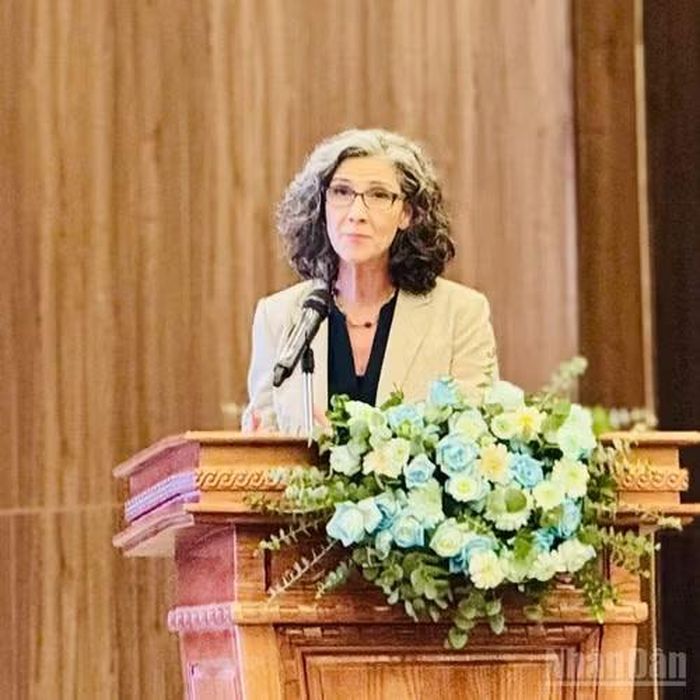 Bà Ramla Khalidi, Trưởng đại diện Chương trình Phát triển Liên hợp quốc (UNDP) tại Việt Nam. (Ảnh: HNV)