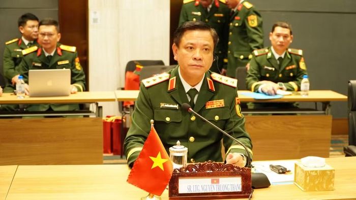 Thượng tướng Nguyễn Trường Thắng, Ủy viên Trung ương Đảng, Ủy viên Thường vụ Quân ủy Trung ương, Thứ trưởng Quốc phòng. (Ảnh: KIỀU TRINH)