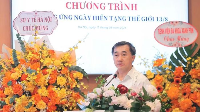 Giáo sư, Tiến sĩ Trần Văn Thuấn, Thứ trưởng Bộ Y tế phát biểu tại chương trình. (Ảnh: CƯƠNG QUYẾT)