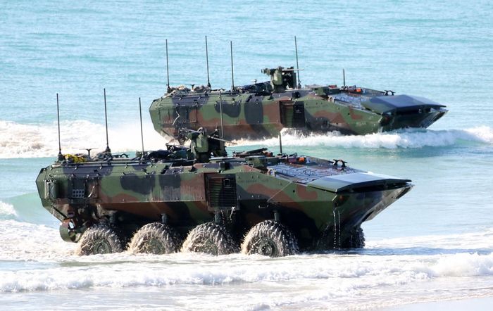 Xe bọc thép lội nước thế hệ mới ACV của Thủy quân lục chiến Mỹ. Ảnh: Defense News 