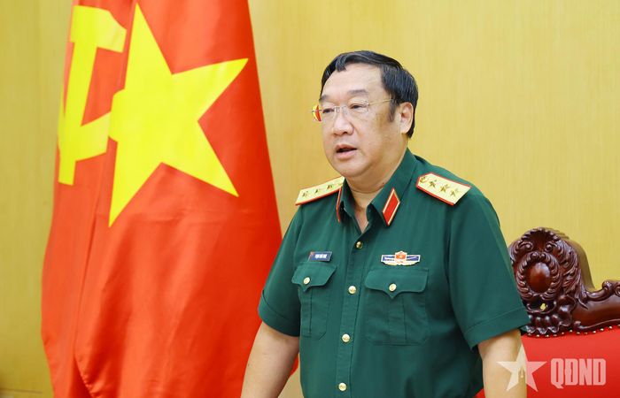Thượng tướng Phạm Hoài Nam chủ trì hội nghị.