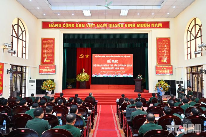 Quang cảnh bế mạc Hội thao Phòng thủ dân sự toàn quân năm 2026.