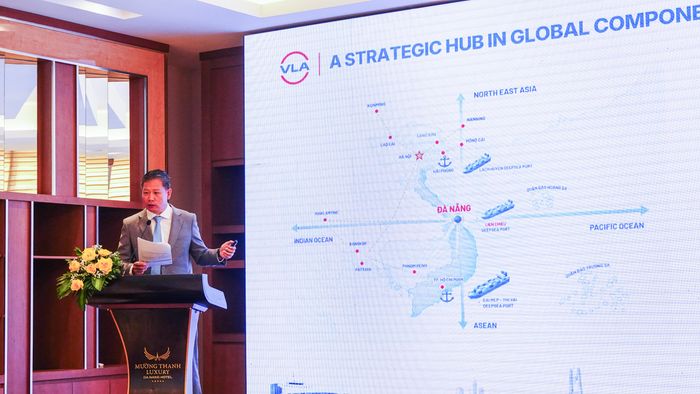  Ông Nguyễn Duy Minh, Phó Chủ tịch Hiệp hội Doanh nghiệp dịch vụ logistics Việt Nam phát biểu tại tọa đàm. Ảnh: XUÂN QUỲNH 