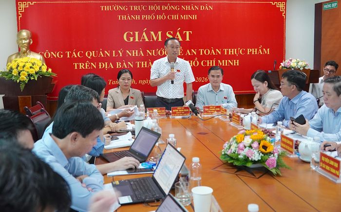  Đồng chí Huỳnh Thanh Nhân kết luận tại buổi giám sát. QUANG HUY 