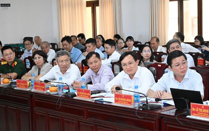  Đại biểu tham dự buổi làm việc. Ảnh: VIỆT DŨNG 