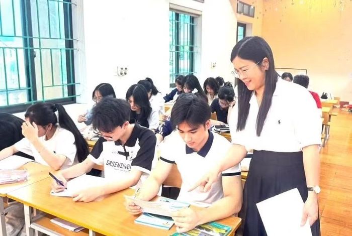 Tiết học của cô và trò Trường THPT Đoan Hùng.