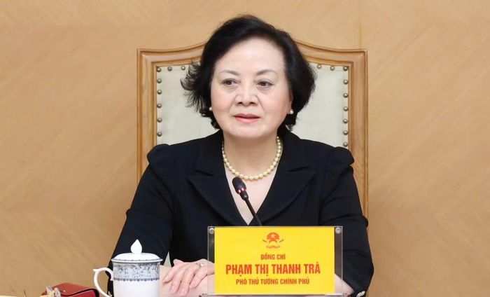Phó Thủ tướng Phạm Thị Thanh Trà phát biểu tại buổi làm việc. (Ảnh: VGP)