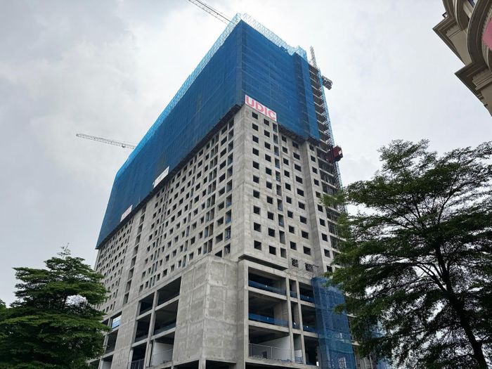 Khu nhà ở xã hội đang thi công. Ảnh: Duy Anh
