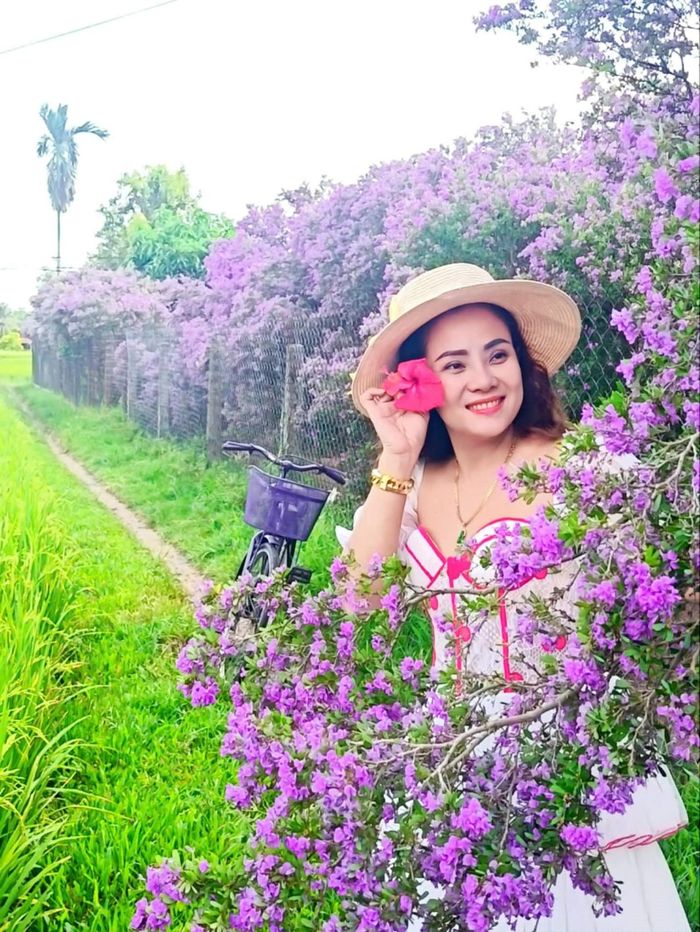 Tại vườn, chị Phương có cảm giác thư giãn, thoải mái