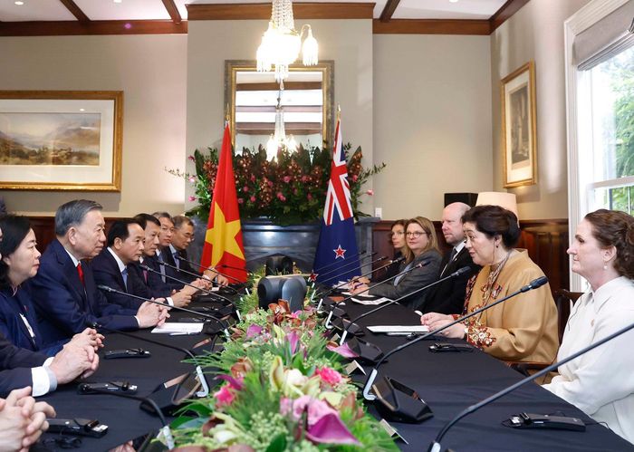 Tổng Bí thư, Chủ tịch nước Tô Lâm hội đàm với Toàn quyền New Zealand. Ảnh: TTXVN