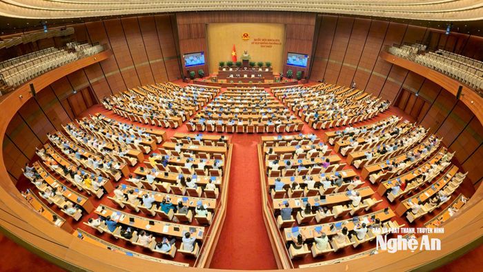 Toàn cảnh phiên thảo luận hội trường chiều 12/8. Ảnh: Viết Chung