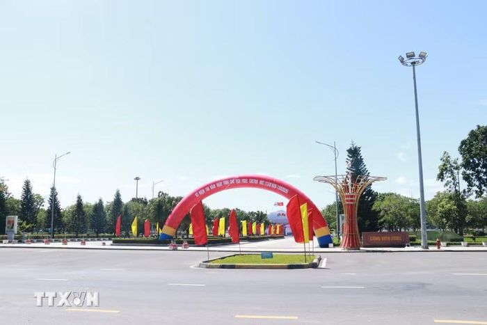 Công viên Fidel (phường Đông Hà, tỉnh Quảng Trị). Đây là công viên đầu tiên ở Việt Nam mang tên Lãnh tụ Fidel Castro. (Ảnh: Tường Vi/TTXVN)