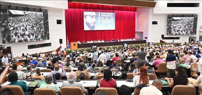Toàn cảnh Hội thảo quốc tế lần thứ nhất với chủ đề “Fidel: Di sản và Tương lai”. Ảnh: Việt Hùng/PV TTXVN tại Cuba