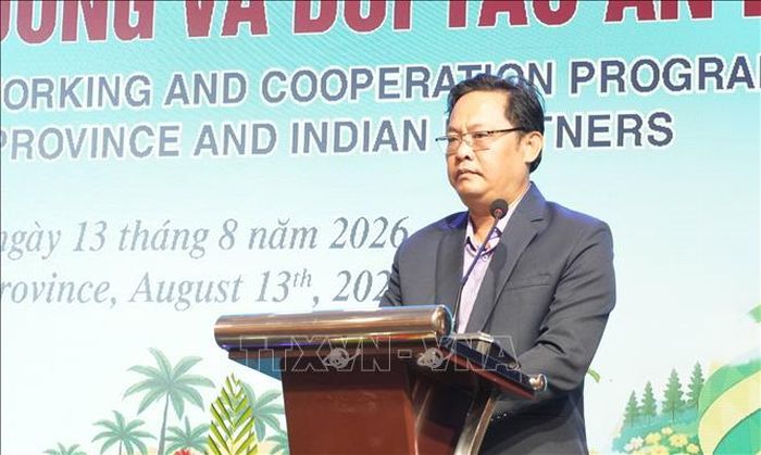 Ông Võ Thành Huy, Phó Giám đốc Sở Văn hóa Thể thao và du lịch Lâm Đồng phát biểu tại chương trình giao lưu.