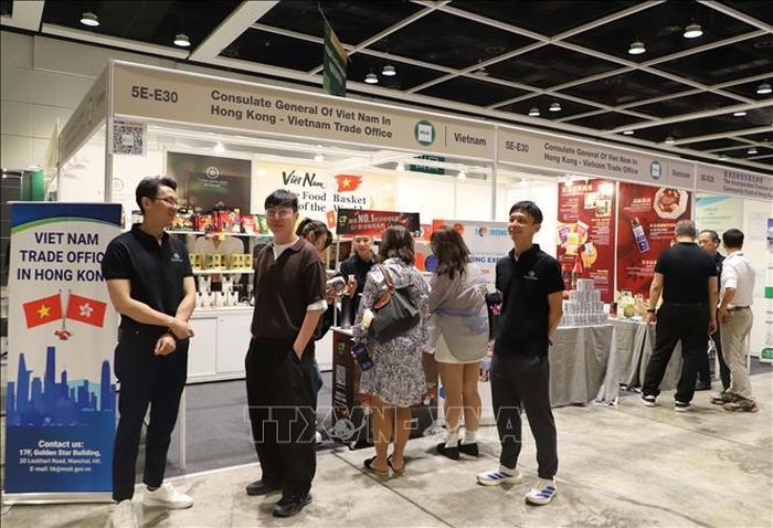Khu trưng bày của Việt Nam tại hội chợ. Ảnh: Xuân Vịnh/PV TTXVN tại Hong Kong, Trung Quốc