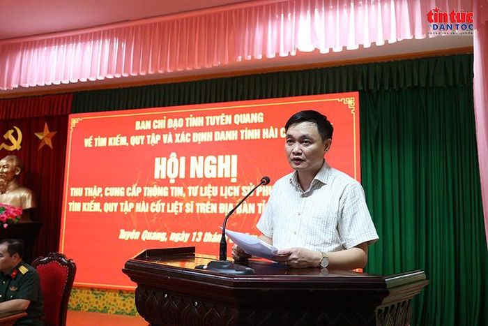 Ông Đỗ Anh Tuấn, Phó Chủ tịch UBND tỉnh Tuyên Quang, Trưởng Ban Chỉ đạo tỉnh phát biểu tại Hội nghị.
