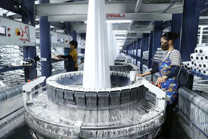 Hệ thống điện mặt trời mái nhà tại công ty CP bao bì Sông La Xanh đã giúp doanh nghiệp tiết kiệm khoảng 20-25% chi phí tiền điện mỗi tháng. Ảnh: Huy Hùng - TTXVN 