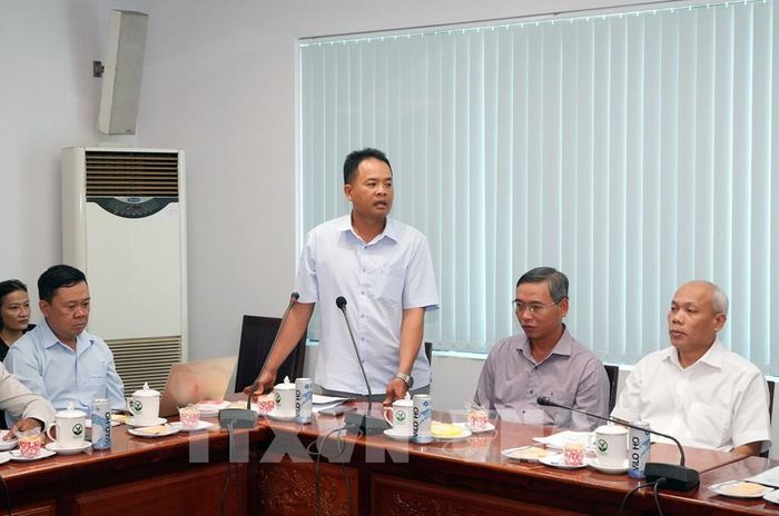 Đại diện Hợp tác xã phát biểu tại hội nghị. Ảnh: Phạm Minh Tuấn - TTXVN