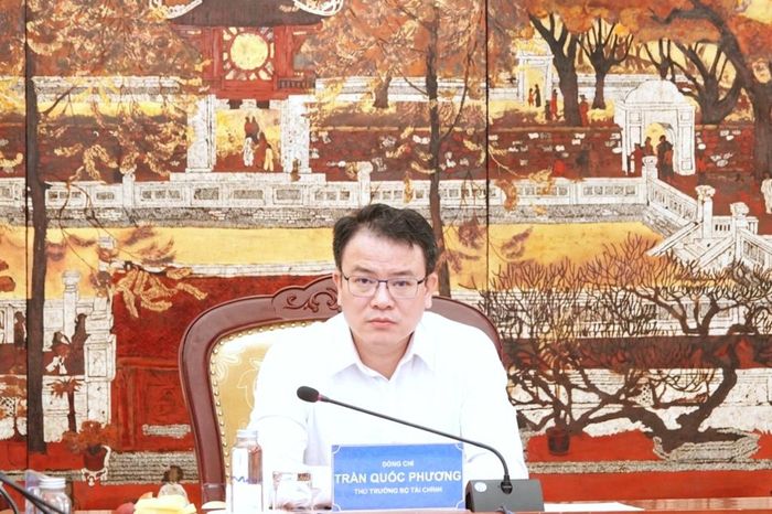 Thứ trưởng Bộ Tài chính Trần Quốc Phương phát biểu tại Hội nghị. Ảnh: MOF
