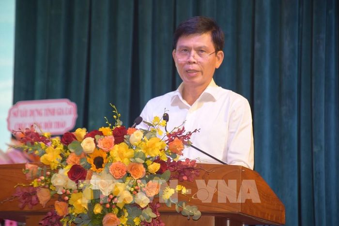 Thứ trưởng Bộ Xây dựng ông Lê Anh Tuấn phát biểu. Ảnh: Sỹ Thắng-TTXVN
