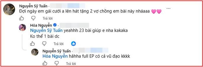 Màn tương tác giữa Tuấn Cry và Hòa Minzy nhận được sự quan tâm đặc biệt từ khán giả (Ảnh chụp màn hình FBNV) 