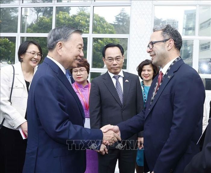 Tổng Bí thư, Chủ tịch nước Tô Lâm tới dự Diễn đàn Giáo dục đại học và Giáo dục nghề nghiệp Việt Nam - New Zealand 2026, tại Trường Đại học Công nghệ Auckland. Ảnh: Thống Nhất – TTXVN