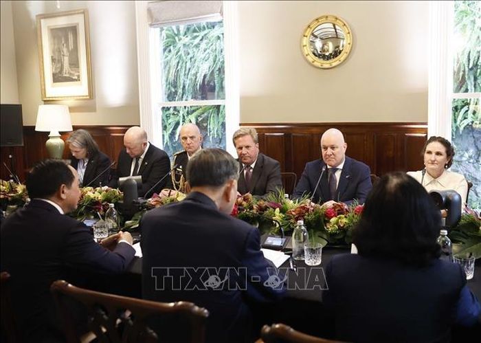 Tổng Bí thư, Chủ tịch nước Tô Lâm hội đàm chính thức với Thủ tướng New Zealand Christopher Luxon. Ảnh: Thống Nhất – TTXVN
