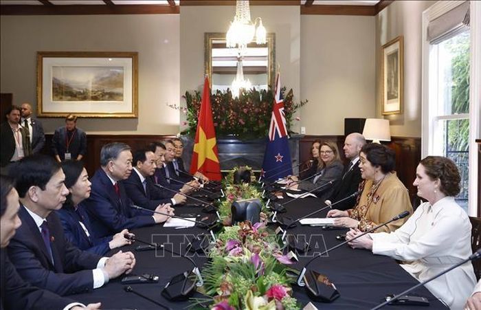 Tổng Bí thư, Chủ tịch nước Tô Lâm hội đàm với Toàn quyền New Zealand Cindy Kiro. Ảnh: Thống Nhất – TTXVN