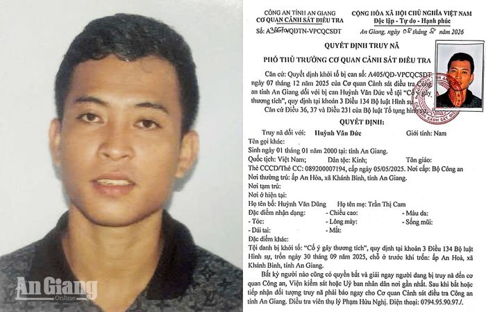 Đối tượng Huỳnh Văn Đức.