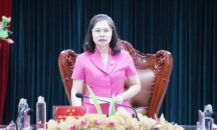  Đồng chí Lâm Thị Hương Thành phát biểu kết luận buổi giám sát. 