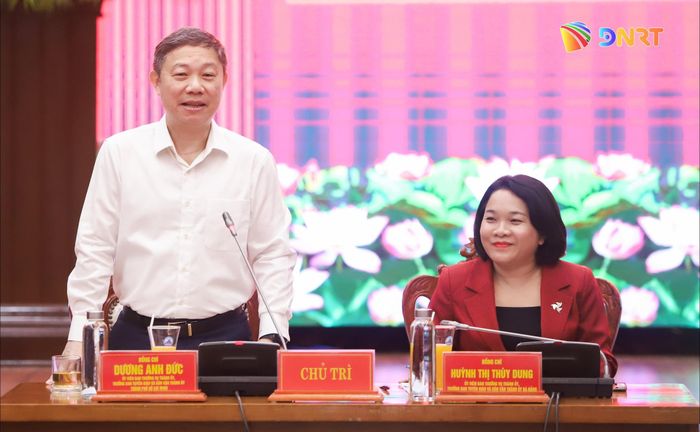 Trưởng ban Tuyên giáo và Dân vận Thành ủy Thành phố Hồ Chí Minh Dương Anh Đức phát biểu trao đổi, chia sẻ kinh nghiệm. Ảnh: NGỌC PHÚ