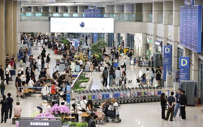 Không khí nhộn nhịp tại nhà ga số 1 của sân bay quốc tế Incheon. Ảnh: Yonhap
