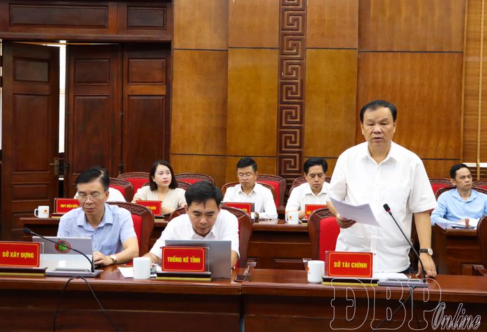 Lãnh đạo Sở Tài chính phát biểu tại hội nghị.