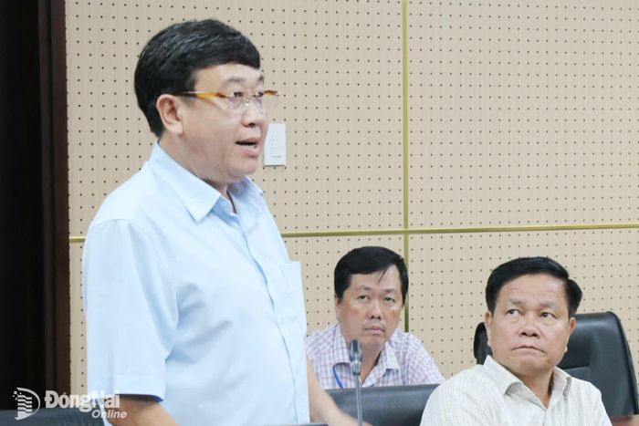 Lãnh đạo Báo và Phát thanh, Truyền hình Đồng Nai chia sẻ ý kiến tại buổi làm việc. Ảnh: Hải Quân