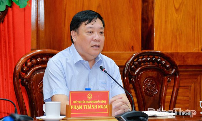 Đồng chí Phạm Thành Ngại phát biểu chỉ đạo phiên họp.