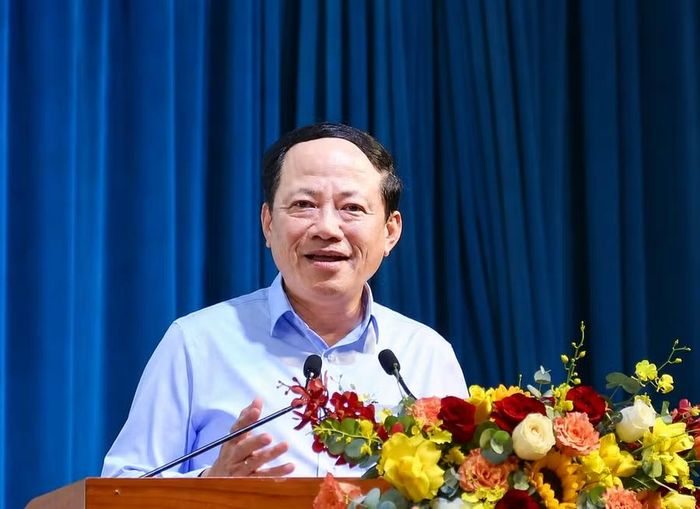 Chủ tịch UBND tỉnh Gia Lai Phạm Anh Tuấn phát biểu tại hội thảo. Ảnh: T.L