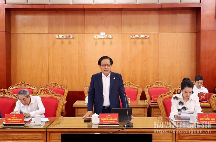 Ông Phạm Thành Công, Chủ tịch Tập đoàn GFS phát biểu tại buổi làm việc