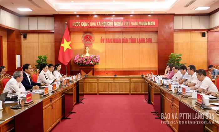Đồng chí Nguyễn Cảnh Toàn, Phó Bí thư Tỉnh ủy, Chủ tịch UBND tỉnh chủ trì buổi làm việc với Đoàn công tác của Tập đoàn GFS