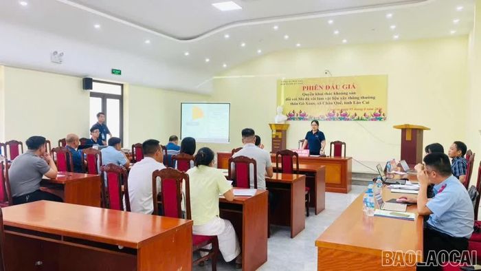 Phiên đấu giá quyền khai thác khoáng sản tại Lào Cai được tổ chức công khai, minh bạch, bảo đảm đúng trình tự, quy định của pháp luật.