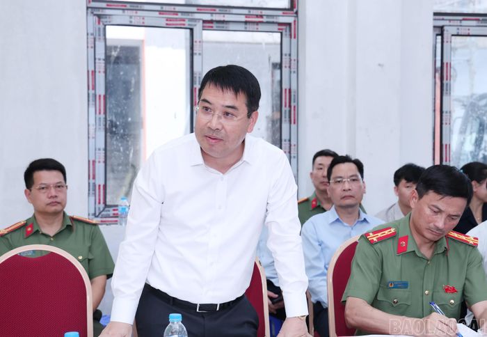 Đồng chí Nguyễn Tuấn Anh - Phó Bí thư Tỉnh ủy, Chủ tịch UBND tỉnh phát biểu tại buổi làm việc.