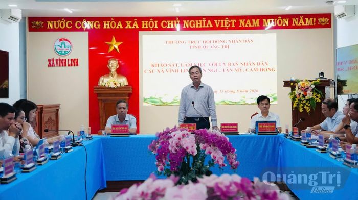 Đồng chí Nguyễn Đăng Quang, Phó Bí thư Tỉnh ủy, Chủ tịch HĐND tỉnh phát biểu kết luận tại buổi làm việc - Ảnh: Mỹ Nhị
