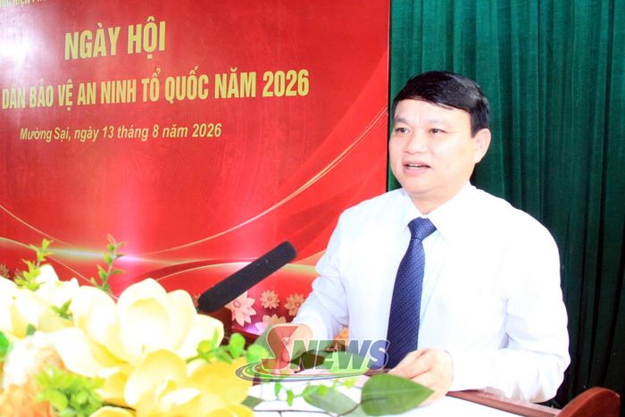 Đồng chí Đặng Ngọc Hậu, Phó Chủ tịch UBND tỉnh phát biểu tại ngày hội.