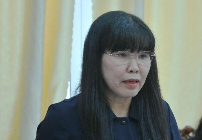 Các đại biểu phát biểu tại cuộc họp.