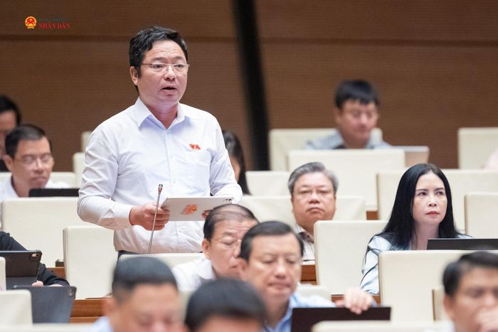ĐBQH Nguyễn Thành Trung (TP. Hải Phòng) phát biểu. Ảnh: Phạm Thắng