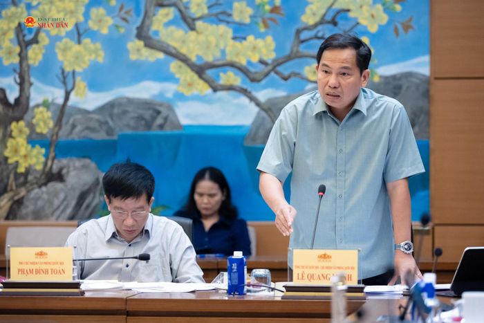 Tổng Thư ký Quốc hội, Chủ nhiệm Văn phòng Quốc hội Lê Quang Mạnh phát biểu