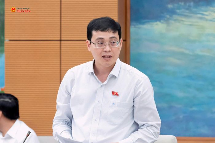 ĐBQH hoạt động chuyên trách tại Ủy ban Pháp luật và Tư pháp Đỗ Đức Hiển phát biểu.