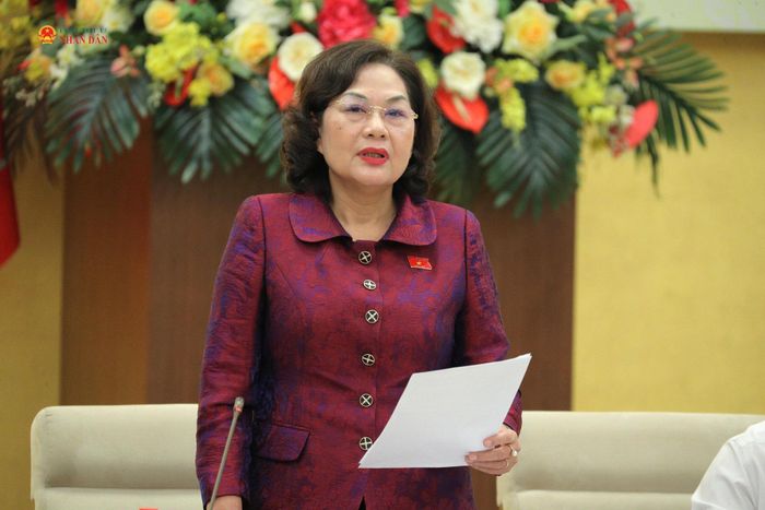Phó Chủ tịch Quốc hội Nguyễn Thị Hồng phát biểu chỉ đạo tại phiên họp