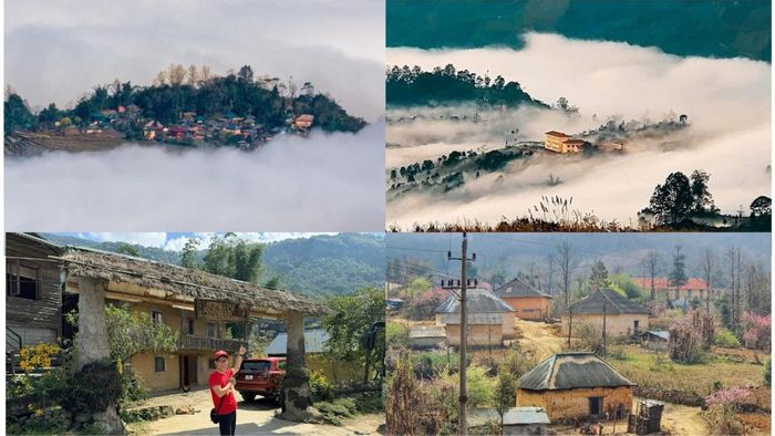 Choản Thèn được ví như “bản làng trên mây” bởi quanh năm chìm giữa biển mây bồng bềnh, hư ảo - Ảnh: BM