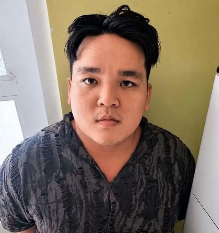 Đối tượng Đỗ Quốc Vương tại Cơ quan Công an.