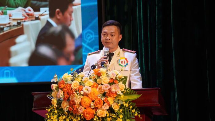 Phần thi của đơn vị Công an xã Hợp Thành với chủ đề “Luật bảo vệ dữ liệu cá nhân - lá chắn pháp lý chống lừa đảo số; nhận diện thông tin xấu độc trên không gian mạng và giải pháp sử dụng mạng xã hội an toàn”.